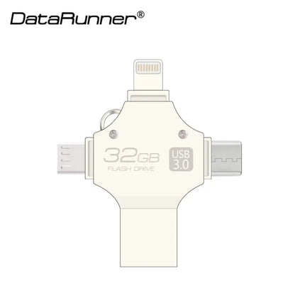 4 in 1 USB Drive - 16GB / Silver