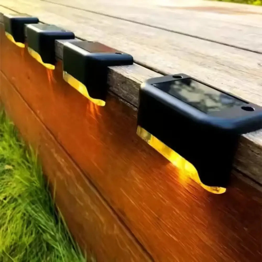 4-Pack Waterproof LED Solar Stair Lights