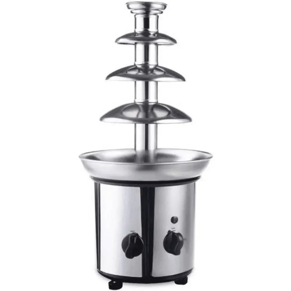 4 Tier Chocolate Fondue Fountain Stainless Steel Machine - 