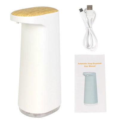 450ML Automatic Foaming Soap Dispenser Touchless Rechargeable Hand Washer - White