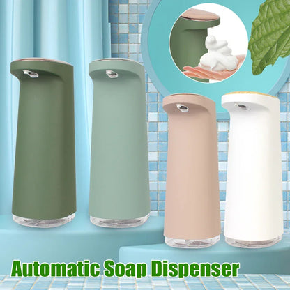 450ML Automatic Foaming Soap Dispenser Touchless Rechargeable Hand Washer - Green