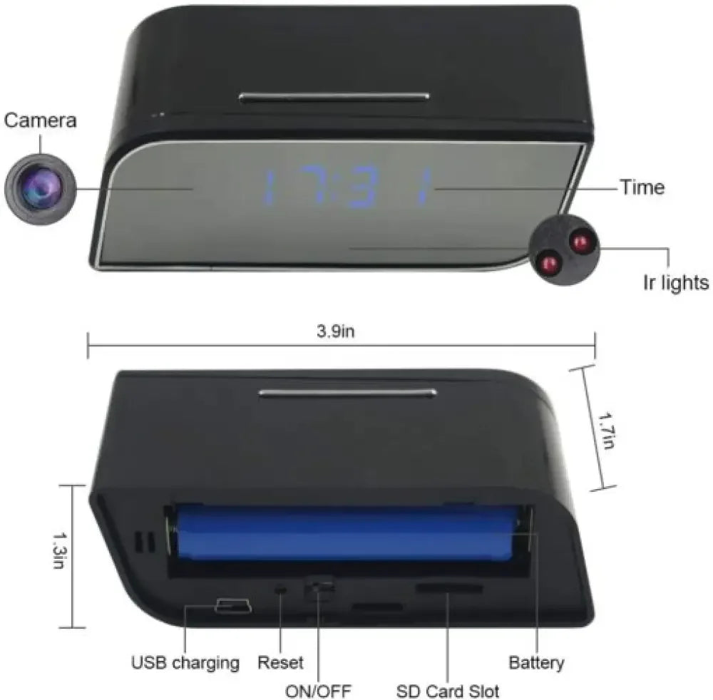 1080P Wireless Security Camera Alarm Clock