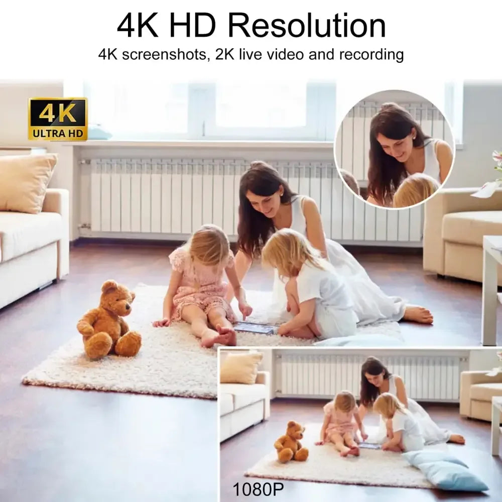 4K Wireless Security Camera Alarm Clock - 
