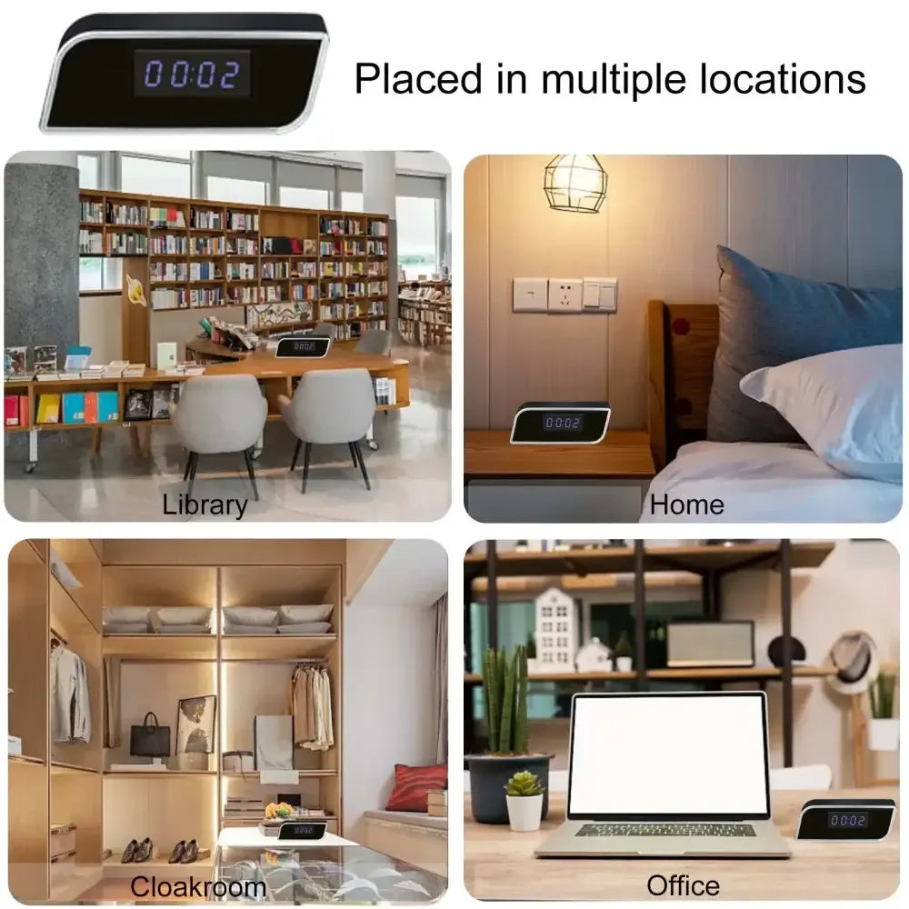 4K Wireless Security Camera Alarm Clock - 