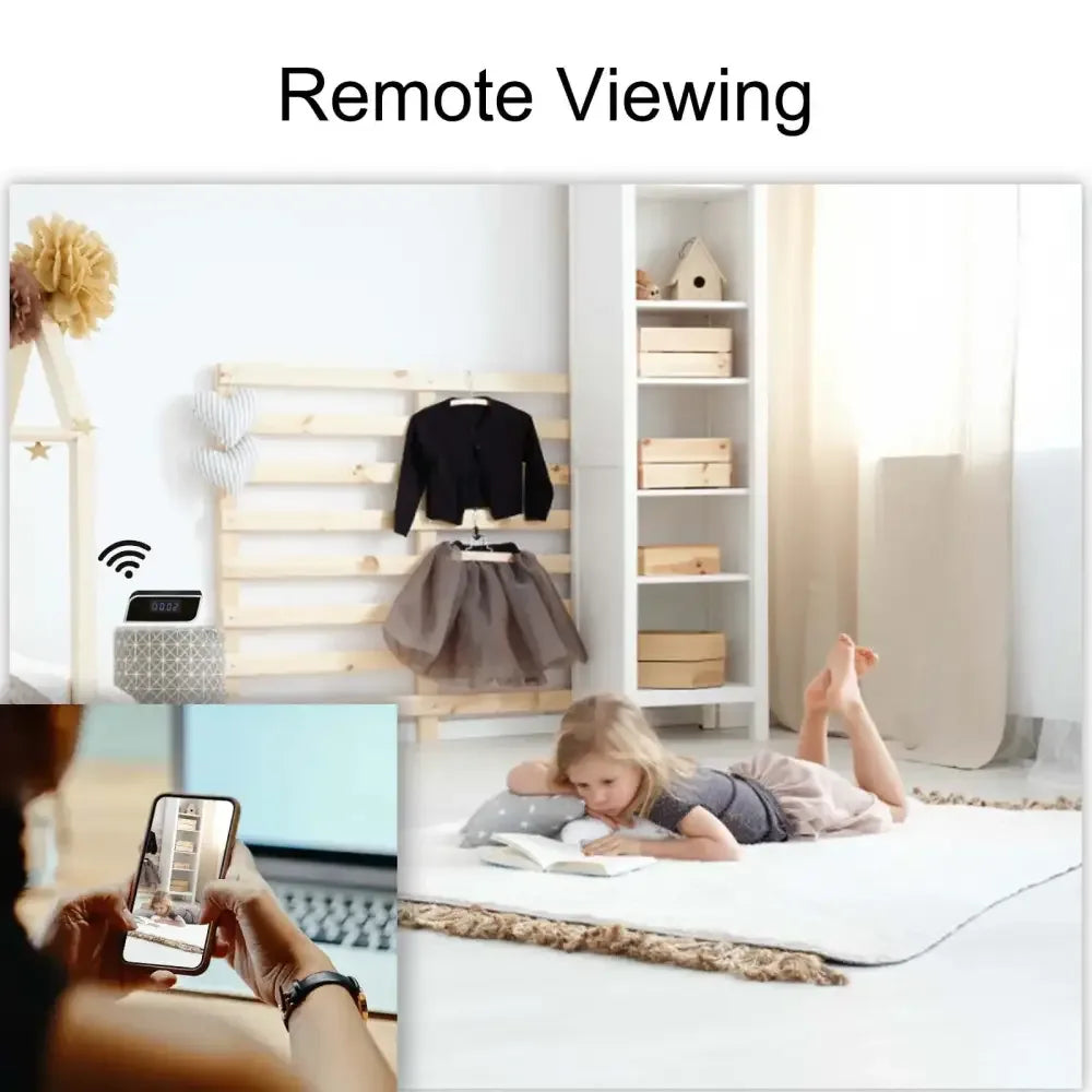 4K Wireless Security Camera Alarm Clock - 