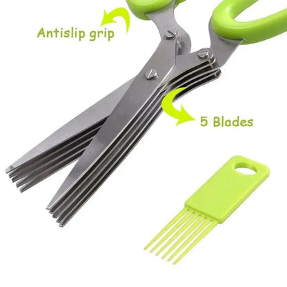 5-Blade Veggie Scissor - Green