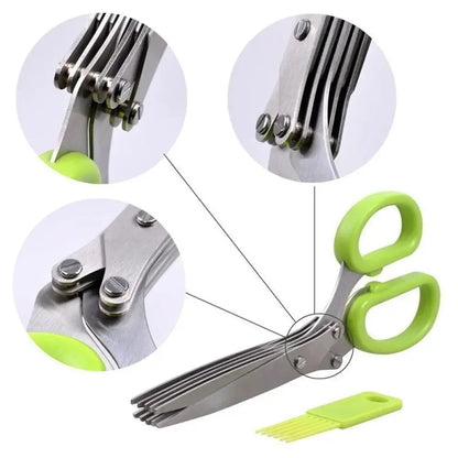 5-Blade Veggie Scissor - Green