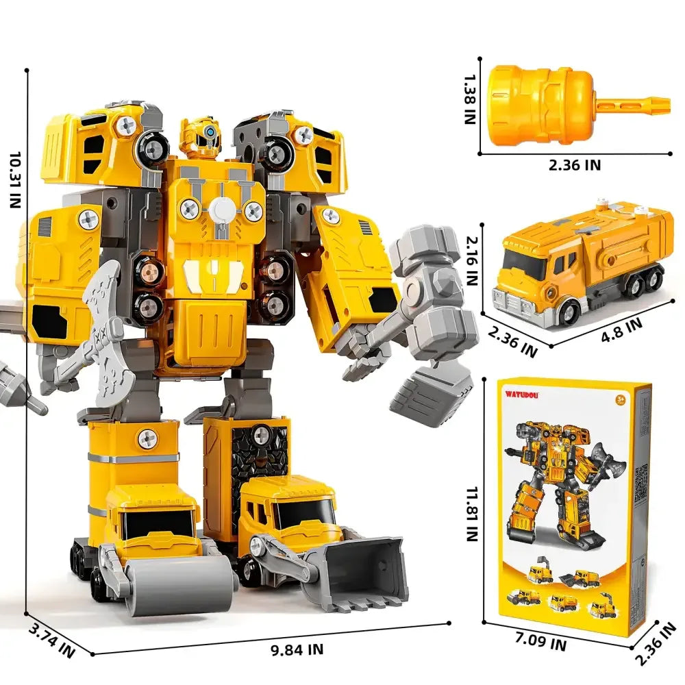 5-in-1 Transforming Robot Car Toy - 