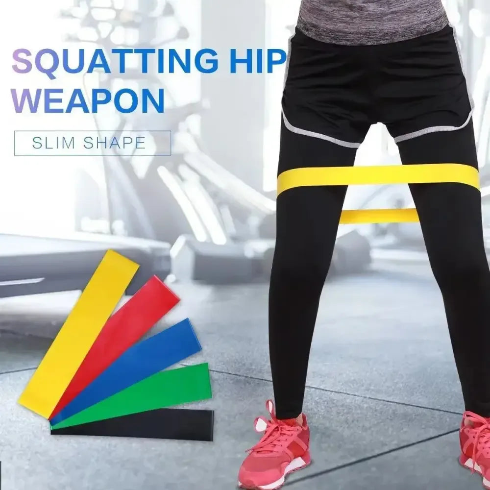 5 Piece Resistance Band Set Training Bands For Workout - 