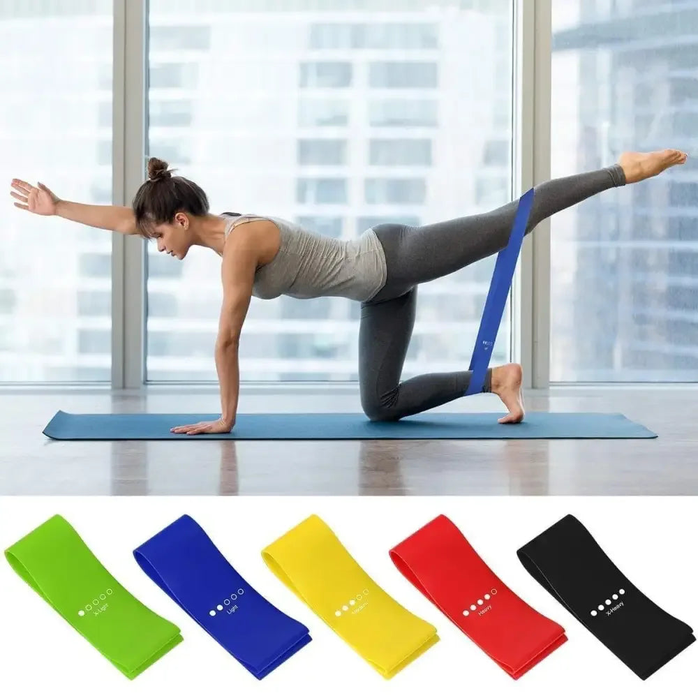 5 Piece Resistance Band Set Training Bands For Workout - 