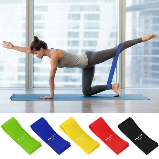 5 Piece Resistance Band Set Training Bands For Workout - 