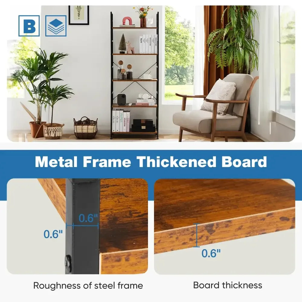 5-Tier Modern Bookshelf