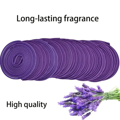 50 Pack Lavender Spiral Candles 4-Hour Burn Time for Yoga & Meditation - 