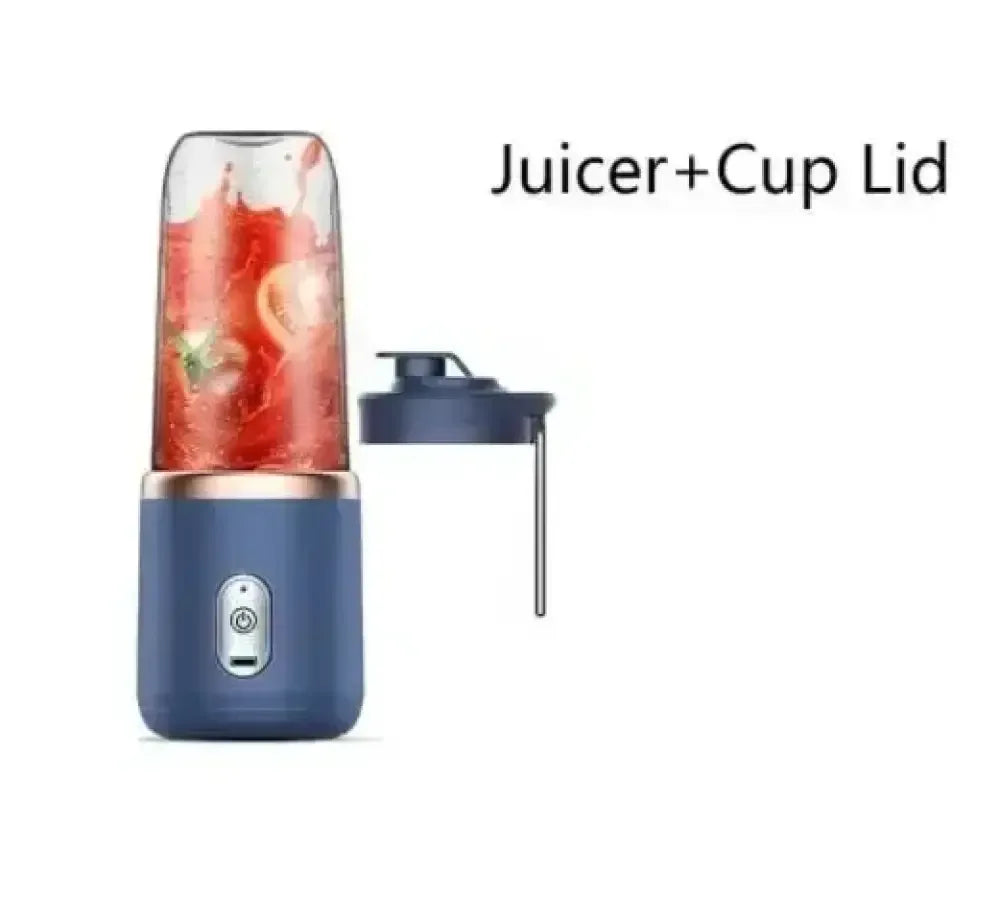 6-Blade Electric Smoothie Maker & Food Processor - Blue single cup