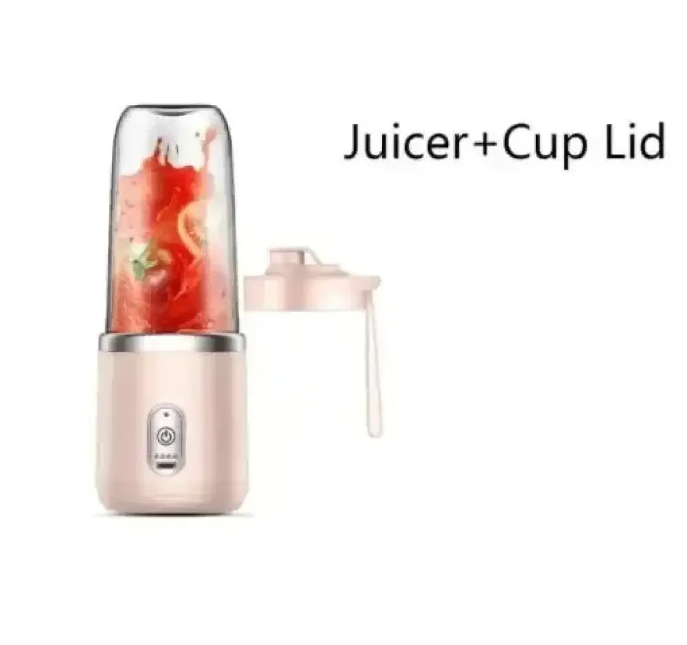 6-Blade Electric Smoothie Maker & Food Processor - Pink single cup