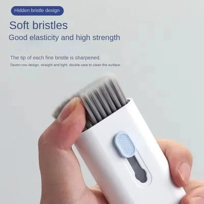 7-in-1 Computer & Earbud Cleaning Kit Keyboard Brush & Screen Cleaner Set - Blue