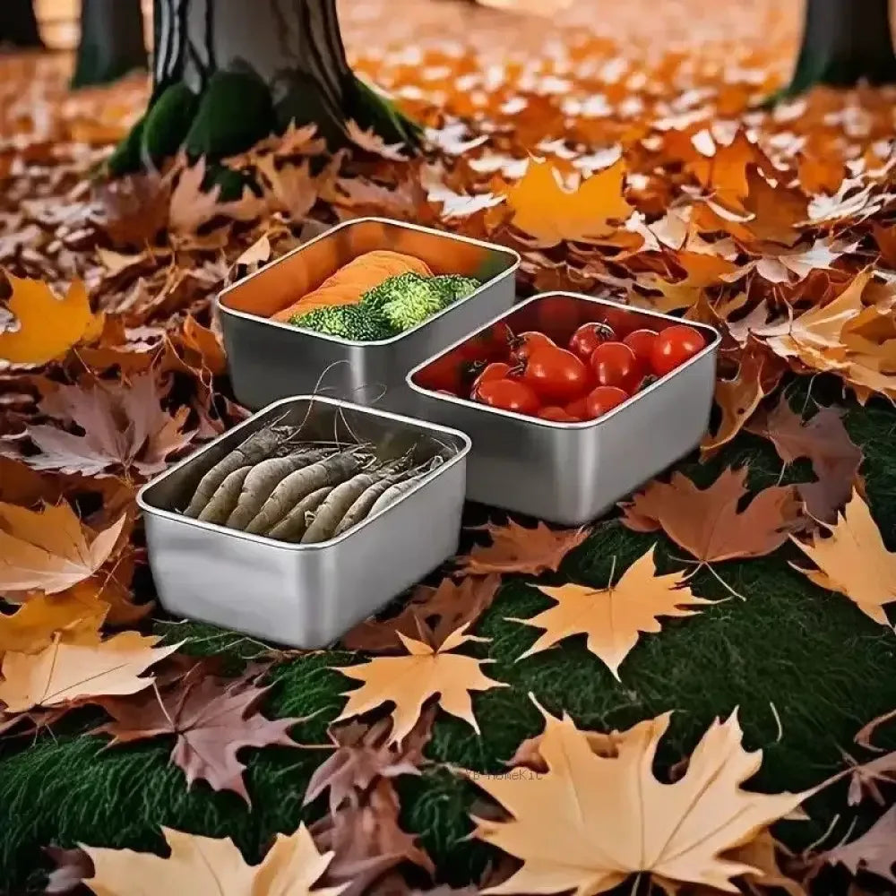 7-Piece Stainless Steel Food Storage Container Set - 