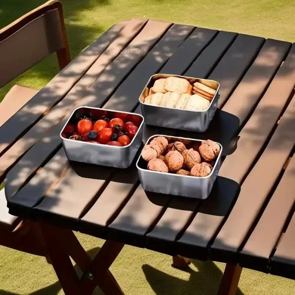 7-Piece Stainless Steel Food Storage Container Set - 