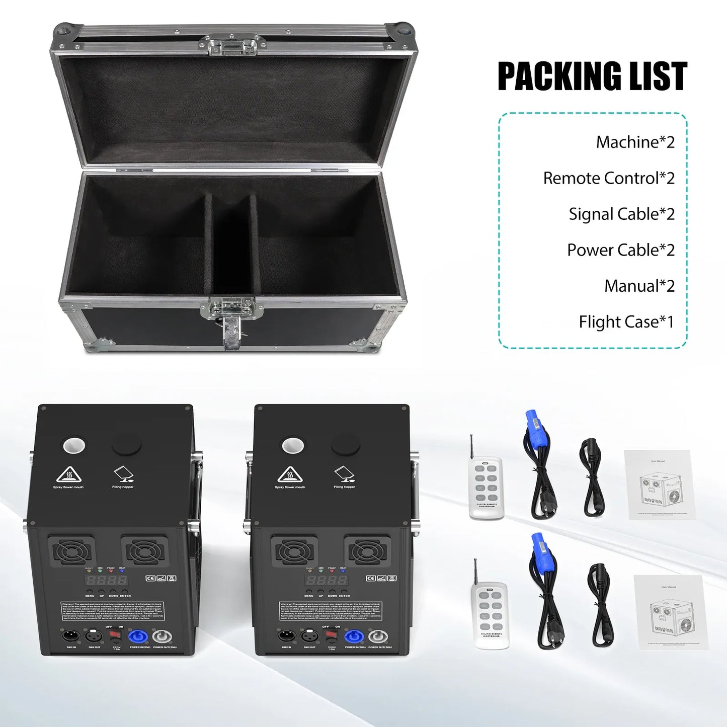 700W Professional Cold Spark Machine with Flight Case | 5.5m DMX/Remote Control Stage Firework Effect