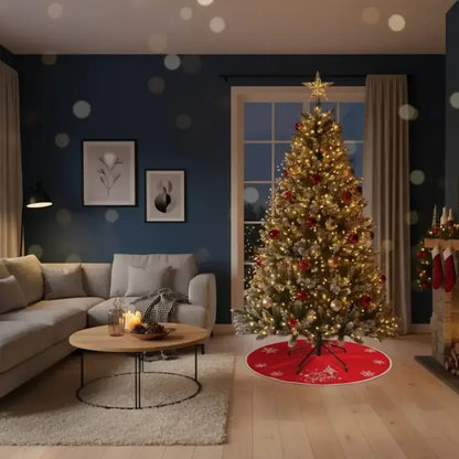 7ft Snow Flocked Artificial Christmas Tree | 1000 Tips, Foldable Metal Stand, 3 - Step Setup - Ninjanew