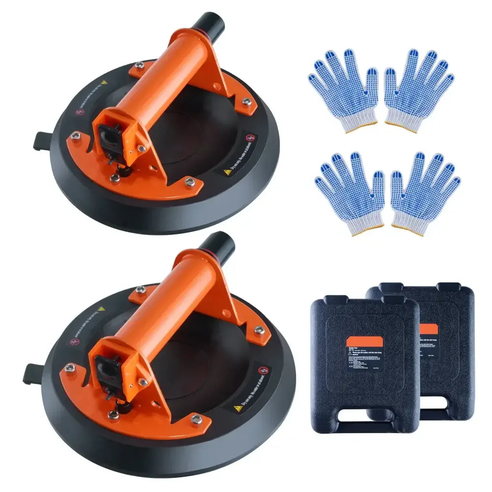 8in Glass Vacuum Suction Cup with ABS/Metal Handle – Industrial Tile & Wood Panel Lifter Tool - 1 pcs