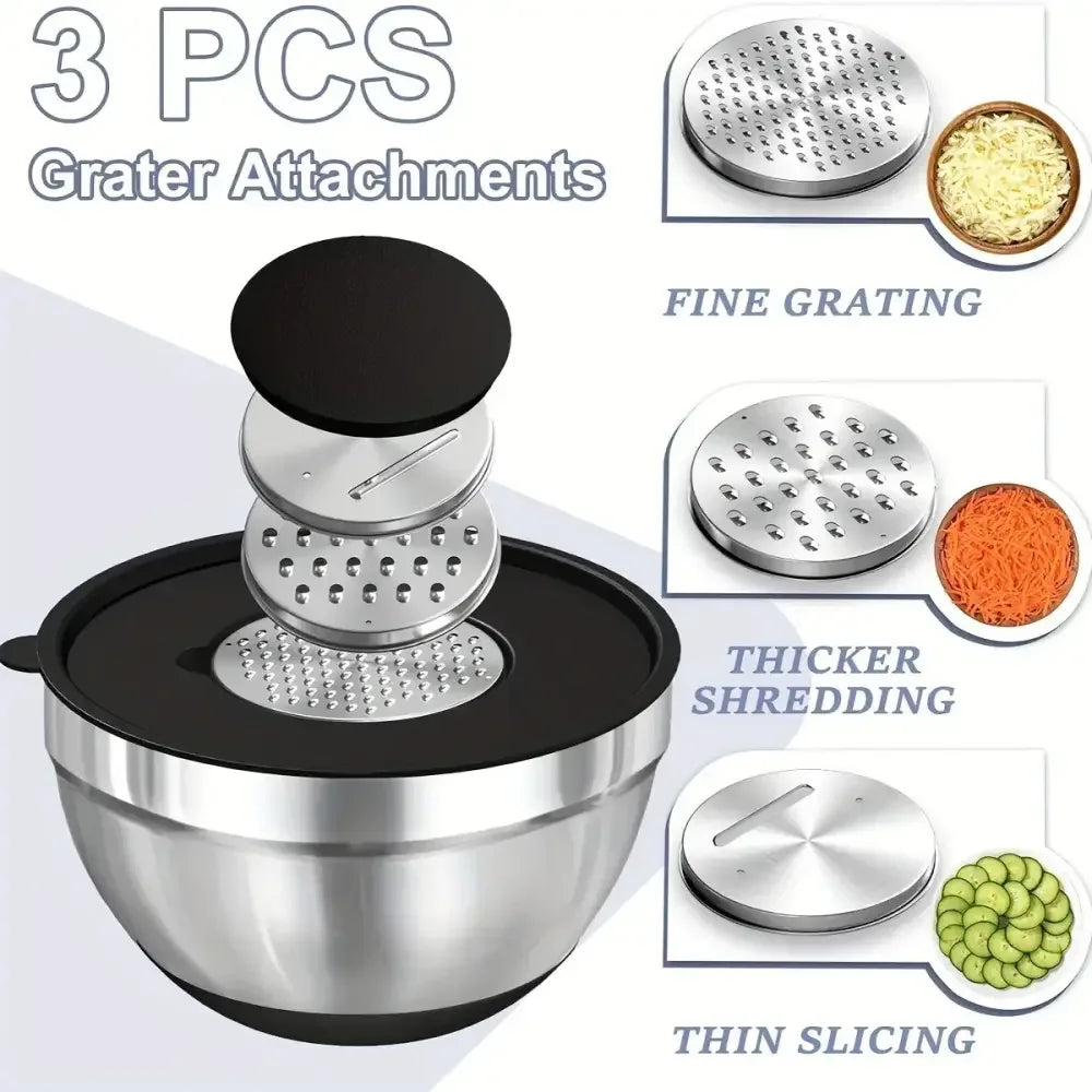 8pcs Stainless Steel Mixing Bowl - 
