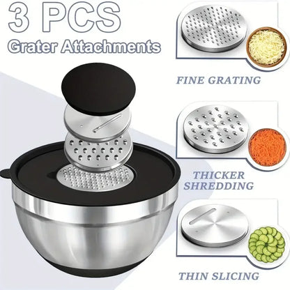 8pcs Stainless Steel Mixing Bowl - 