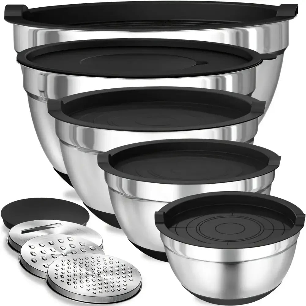 8pcs Stainless Steel Mixing Bowl