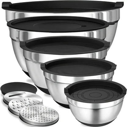 8pcs Stainless Steel Mixing Bowl