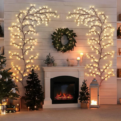 96 LED Willow Vine Branch Lights Remote Controlled USB Wall Decor Light - 