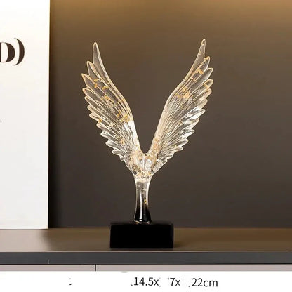 Abstract Angel Wing Eagle Statue – Luxury Resin Wing Sculpture Decor - S
