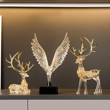 Abstract Angel Wing Eagle Statue – Luxury Resin Wing Sculpture Decor - L