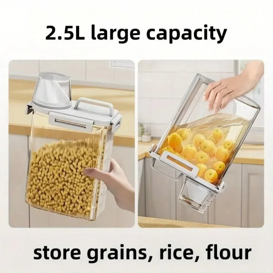 2.5L Airtight Food Storage Container Moisture-Proof Grain & Rice Box - Ninjanew