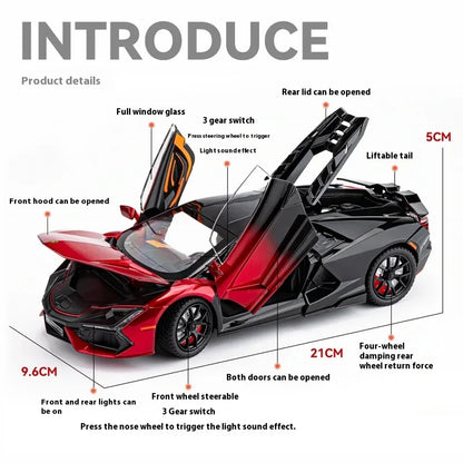 1:24 RamboCar Alloy Four-Door Sports Car Toy - Ninjanew