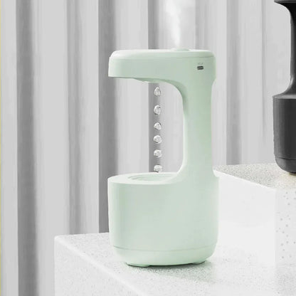 Anti-Gravity Water Drop Humidifier Creative Backflow Desktop Air Mist Maker - Green