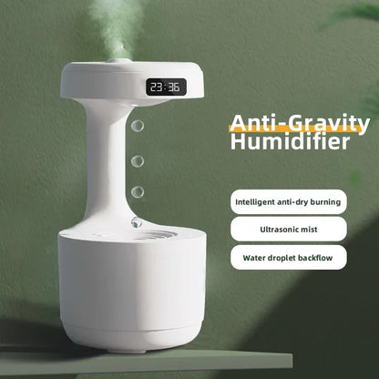 Anti-Gravity Water Drop Humidifier Creative Backflow Desktop Air Mist Maker - White