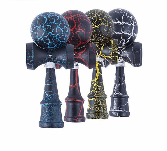 Wooden Kendama Toy – Crack Design Beech Wood Ball Game for Kids & Adults, Outdoor Skill Sports Toy