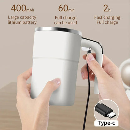 Automatic Magnetic Self-Stirring Mug Rechargeable LCD Coffee & Protein Mixer - 