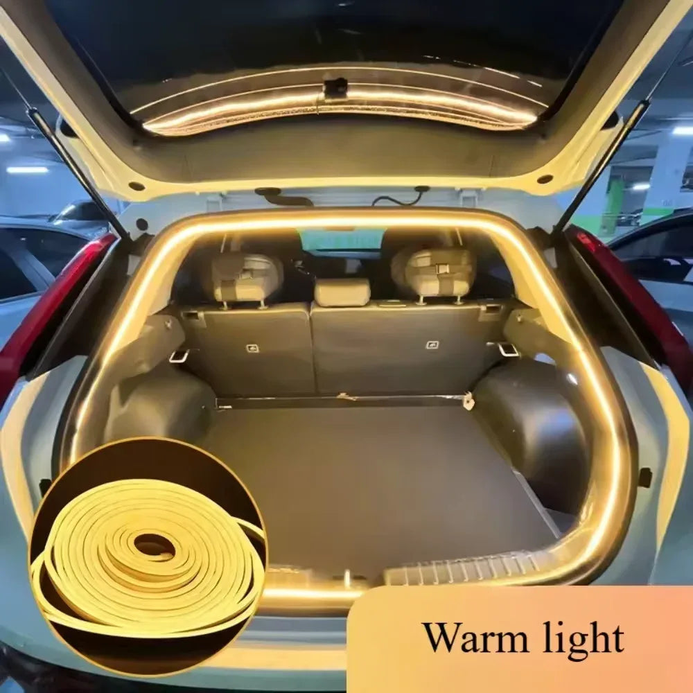 Automatic Trunk LED Light Strip Wiring-Free Sensing Ambient Lighting - 4M White light