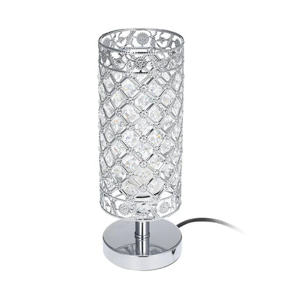 Crystal Silver Bedside Table Lamp Decorative K5 Crystal Desk Light E26 - 