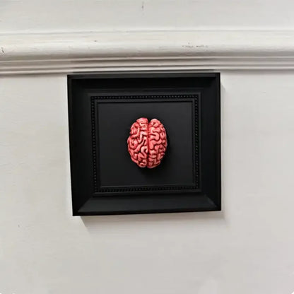 Gothic Steampunk Brain Wall Art – 3D Framed Brain Sculpture Decor - 