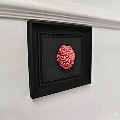 Gothic Steampunk Brain Wall Art – 3D Framed Brain Sculpture Decor - 