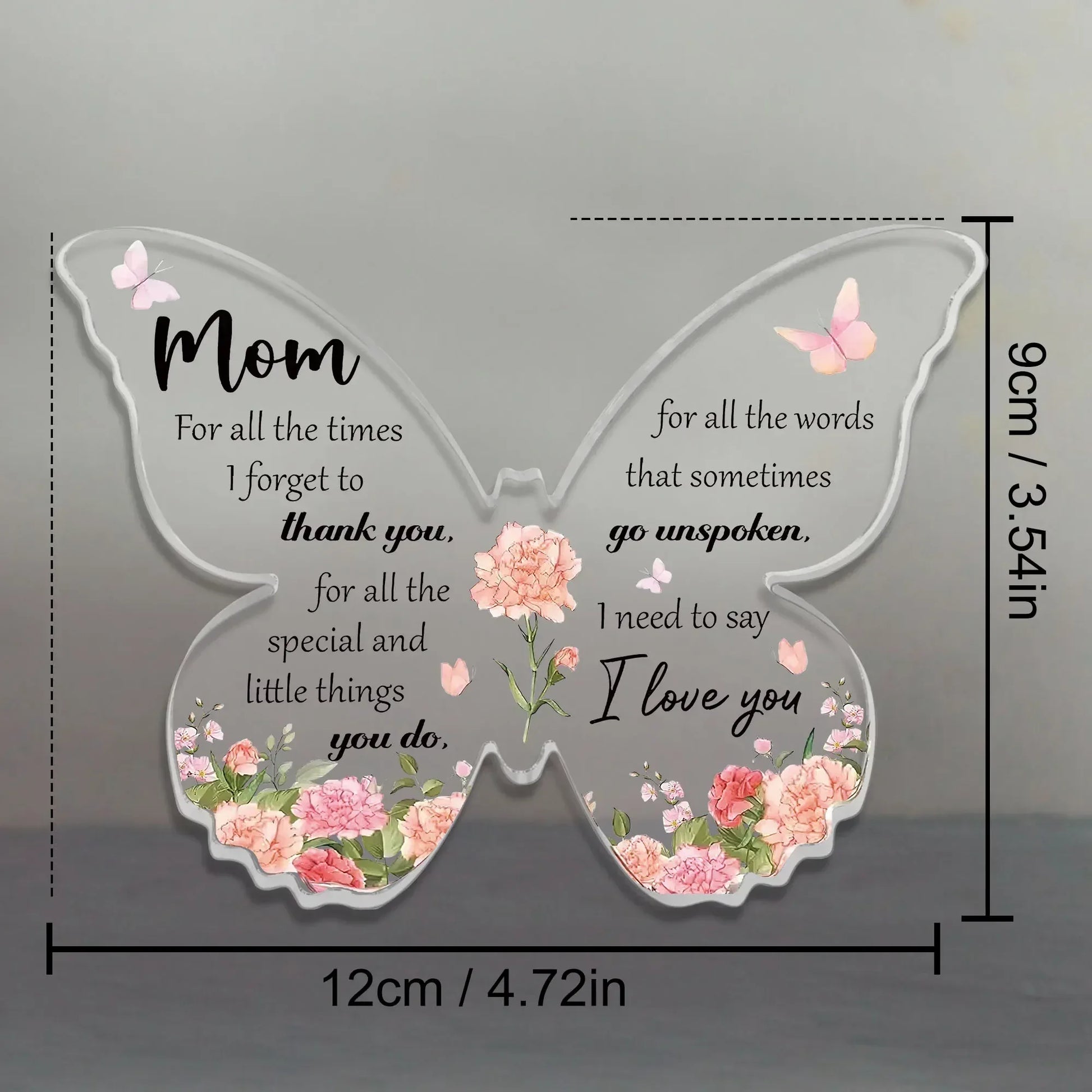 Delicate Butterfly Acrylic Mom Gift Birthday & Mother’s Day Desk Decoration - 