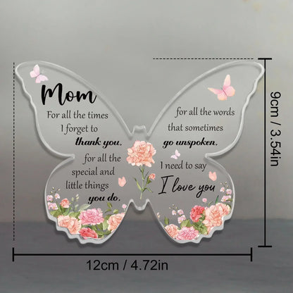 Delicate Butterfly Acrylic Mom Gift Birthday & Mother’s Day Desk Decoration - 