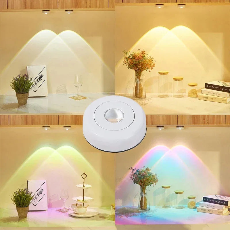 Cat Eye Cabinet Spotlight Sunset & Rainbow LED Battery-Powered Night Light - Rainbow