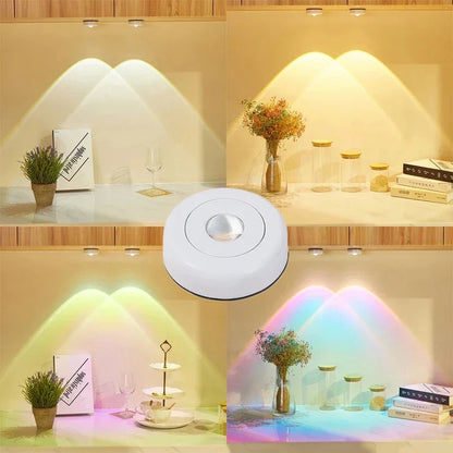 Cat Eye Cabinet Spotlight Sunset & Rainbow LED Battery-Powered Night Light - Rainbow