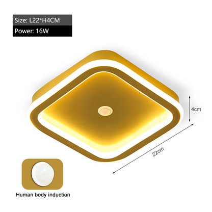 Ceiling light fixture with dimensions and power rating on a white background