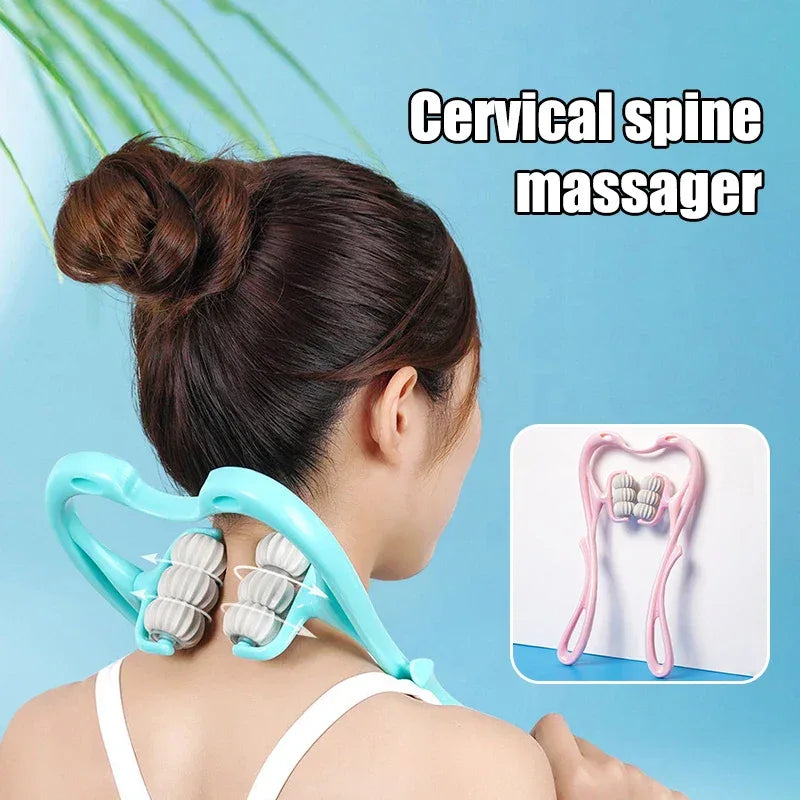 6-Ball Manual Neck & Shoulder Massager Multifunctional Cervical Kneading Tool - 