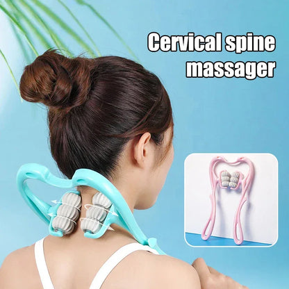 6-Ball Manual Neck & Shoulder Massager Multifunctional Cervical Kneading Tool - 