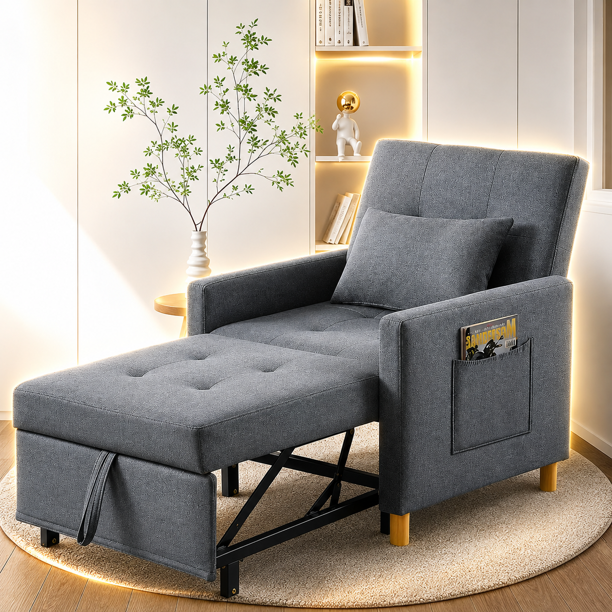 3-in-1 Convertible Sleeper Chair Bed